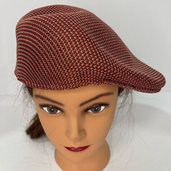 Dockers News Boy Red/Tan Textile Mesh Breathable Hat Size Large - Picture 5 of 8